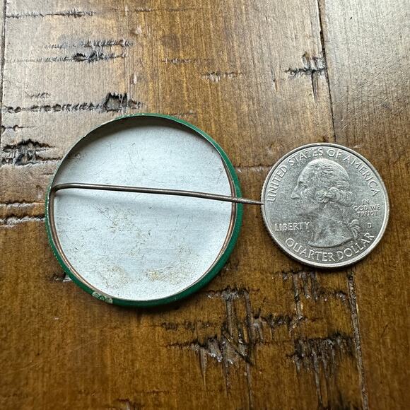 VTG 70's 80's Political PEACE ON EARTH Protest WORK FOR PEACE Anti-War Pinback - Picture 2 of 2